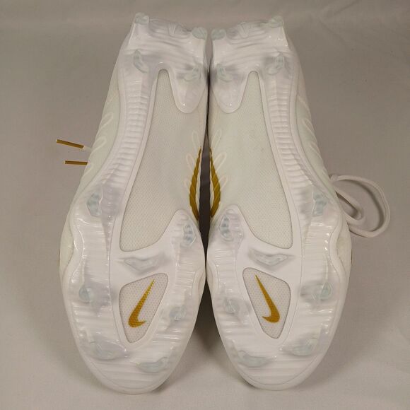 Nike Force Savage Elite 2 Lacrosse Cleats White/Gold Men’s 11 New High Top Shoe - Picture 11 of 11